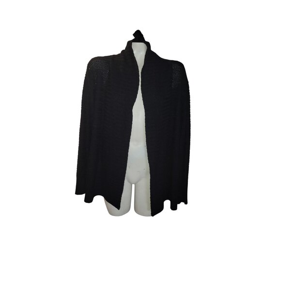 JASON‎ MAXWELL Open Front Black Cardigan Sweater Lightweight Knit Long Sleeve - Picture 1 of 8